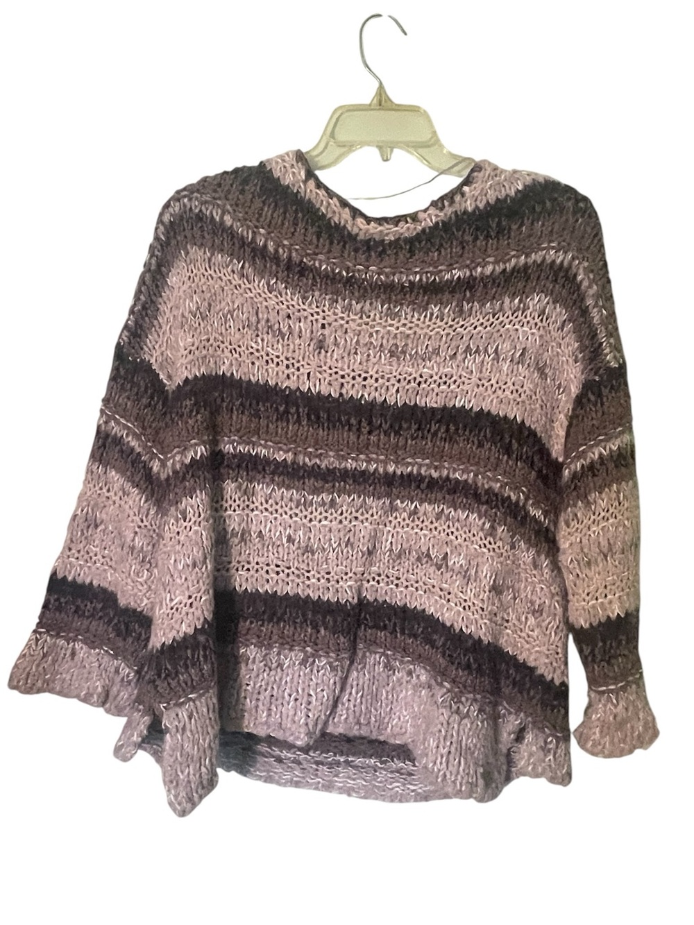 Free People chunky knit striped sweater. Wool/Alpca/Mohair/other blend Size S/P - Picture 6 of 8